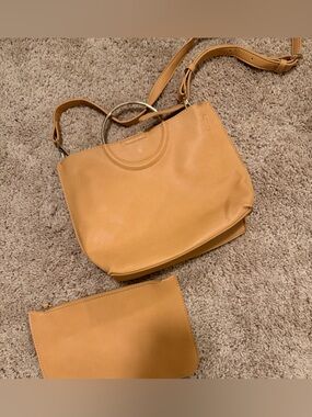 Small crossbody faux leather handbag